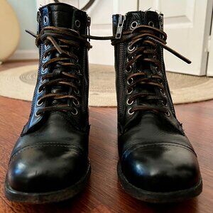 Frye Combat Boots - Black Leather Size 5.5